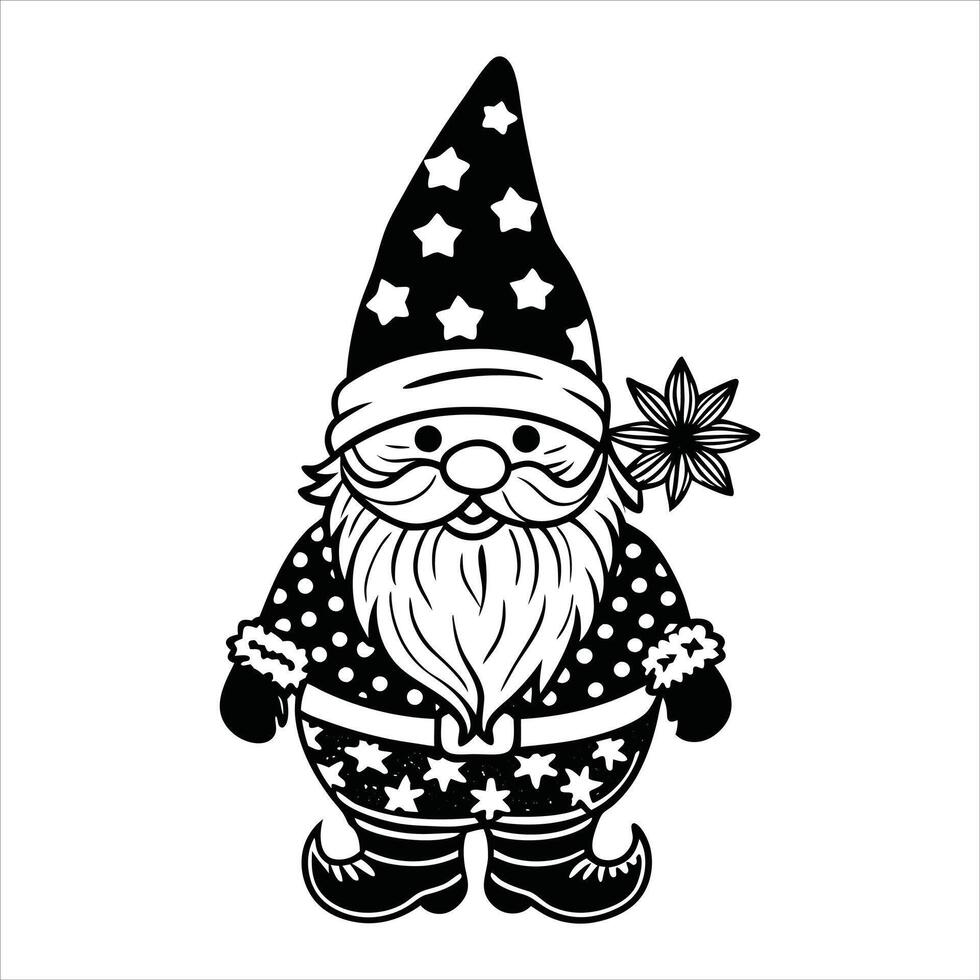 Festive Gnome Cheerful Clipart vector