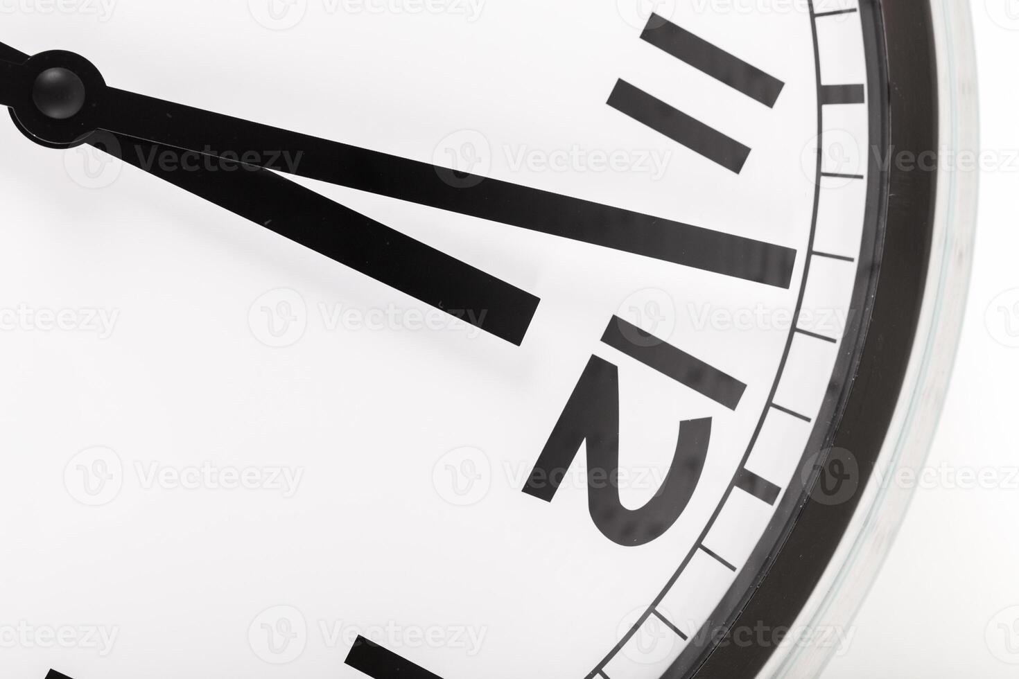 Close up of a wall clock. Time management concept photo