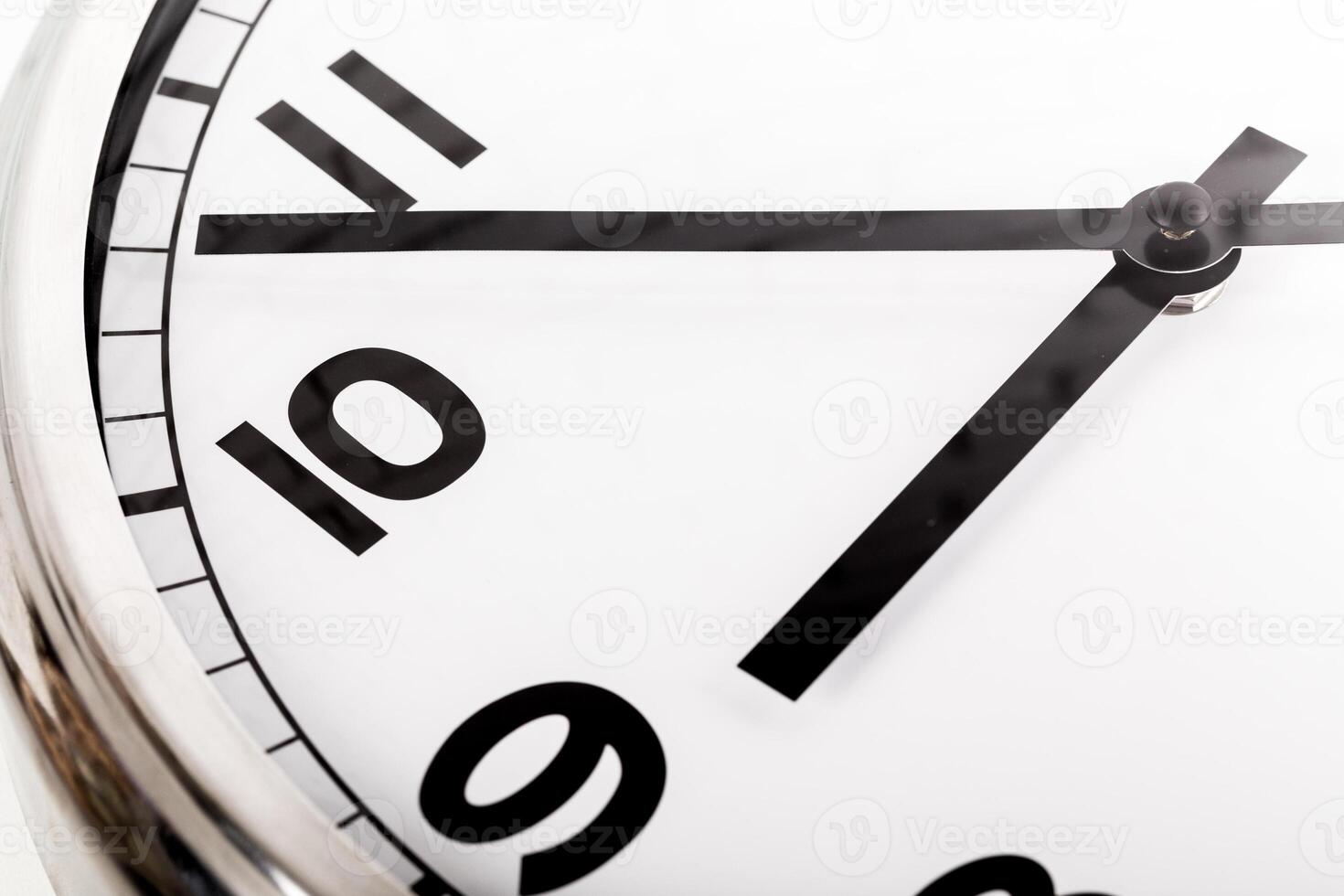 Close up of a wall clock. Time management concept photo