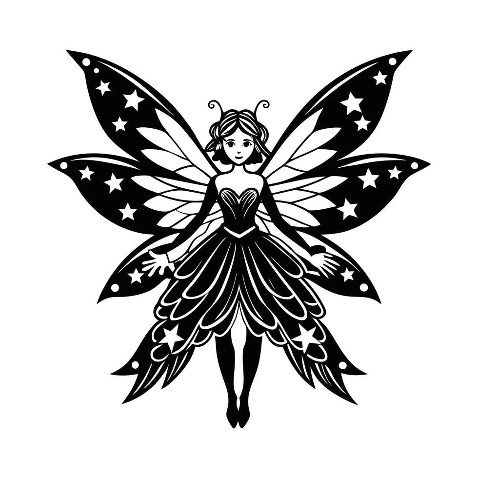 Glittering Nebula Fairy Dance vector