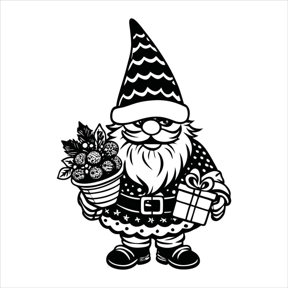 Cute Gnomes Winter Wonderland vector