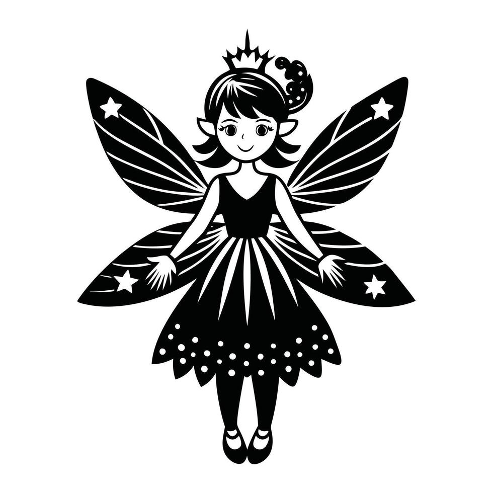 Glittering Holiday Fairy Joy vector