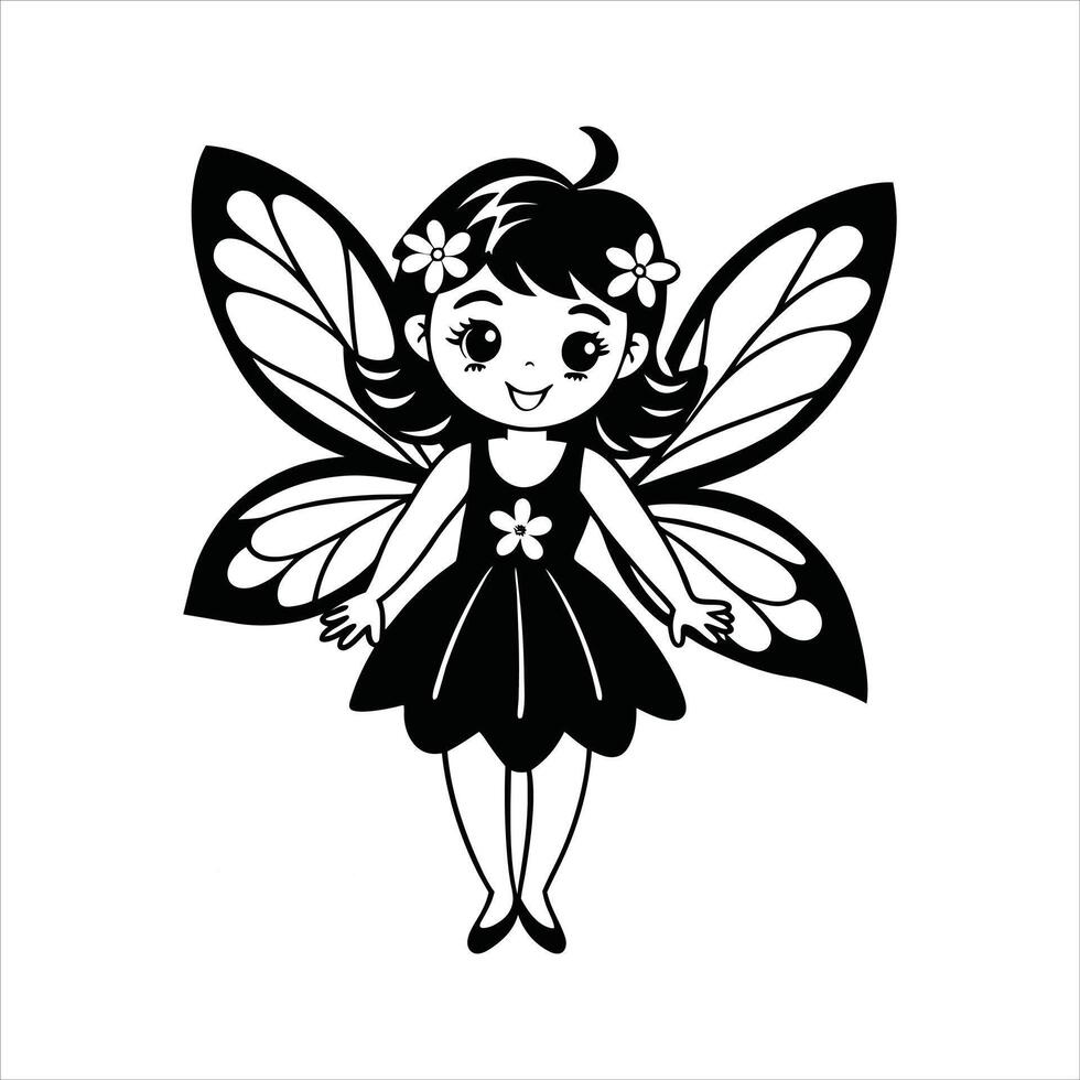 Playful Spring Fairies Clipart vector