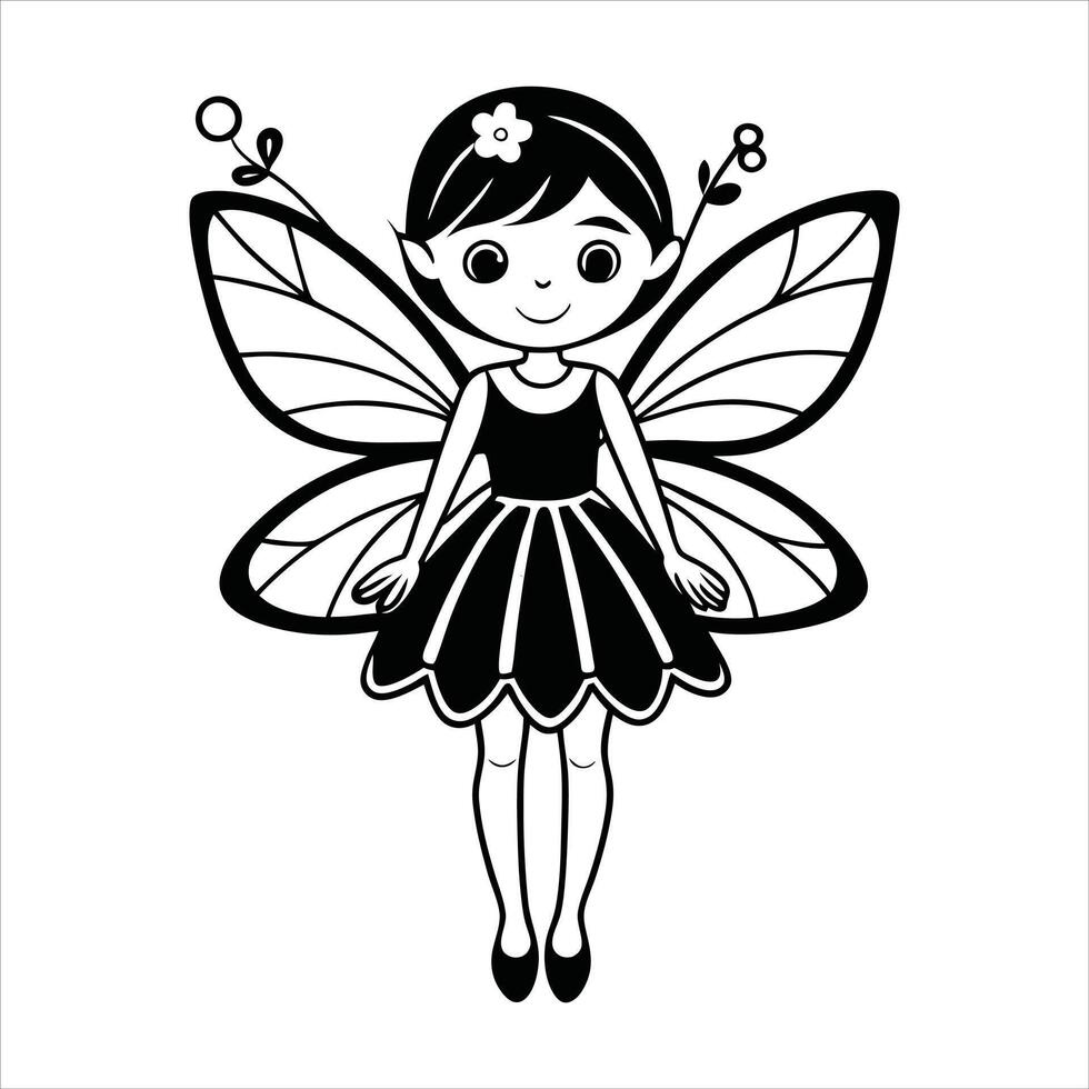 Joyful Spring Fairies with Butterflies vector