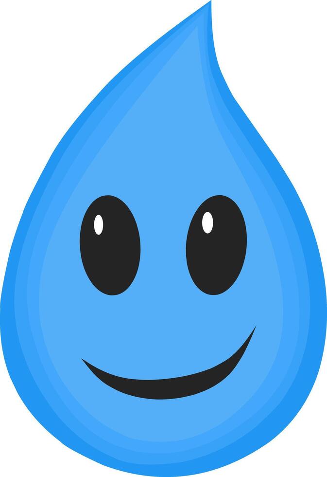Water drop cartoon clipart vector