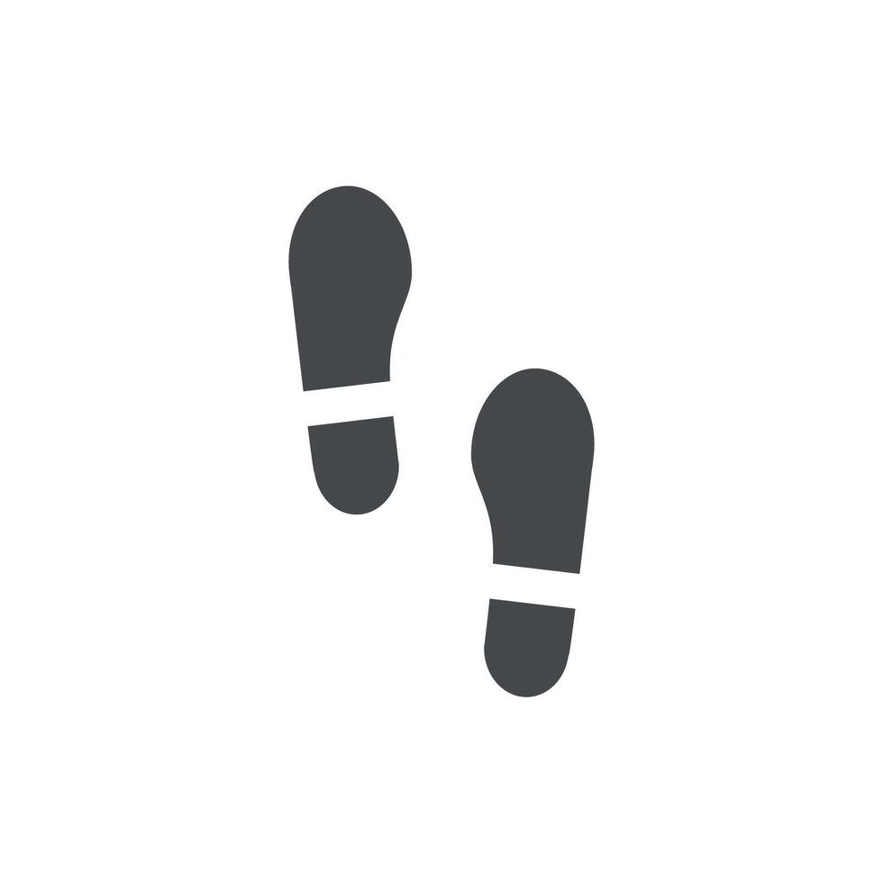 illustration of a flat design with shoe prints. vector