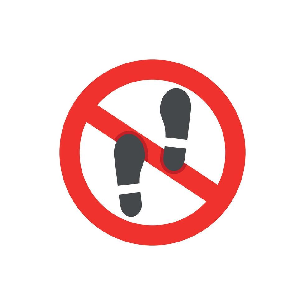 Design illustration no passing, no stepping. vector