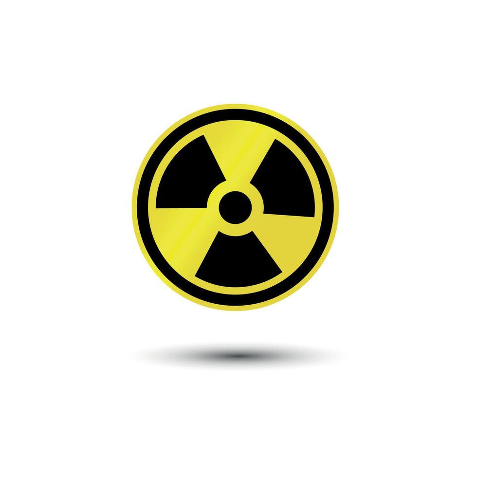 illustration of the yellow design of the symbol of harmful radiation. vector