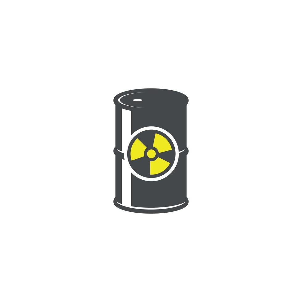 design illustration of a poisonous black barrel, a barrel filled with poisonous substances. vector