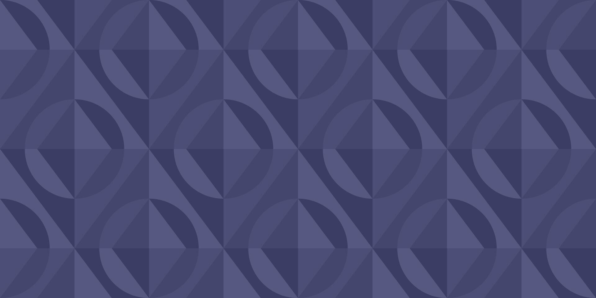 Modern monochromatic geometric pattern with tessellated circles and diamonds in various blue shades. Ideal for wallpapers, textiles, packaging, web backgrounds, or contemporary design projects. vector
