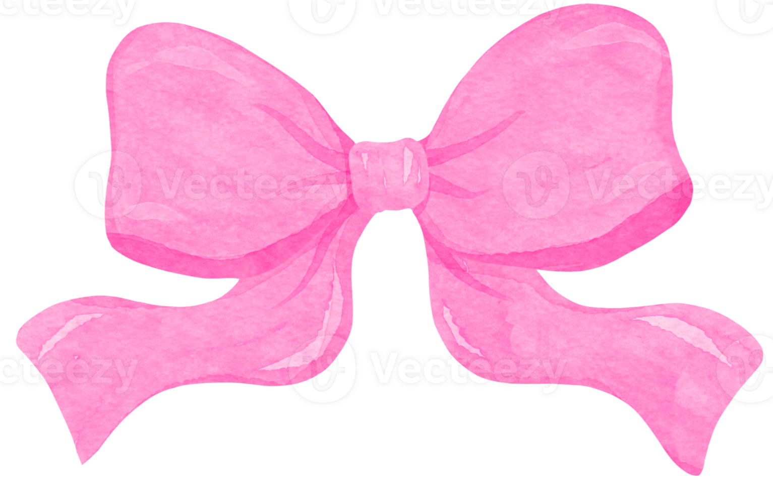 Bright Pink Bow Watercolor png