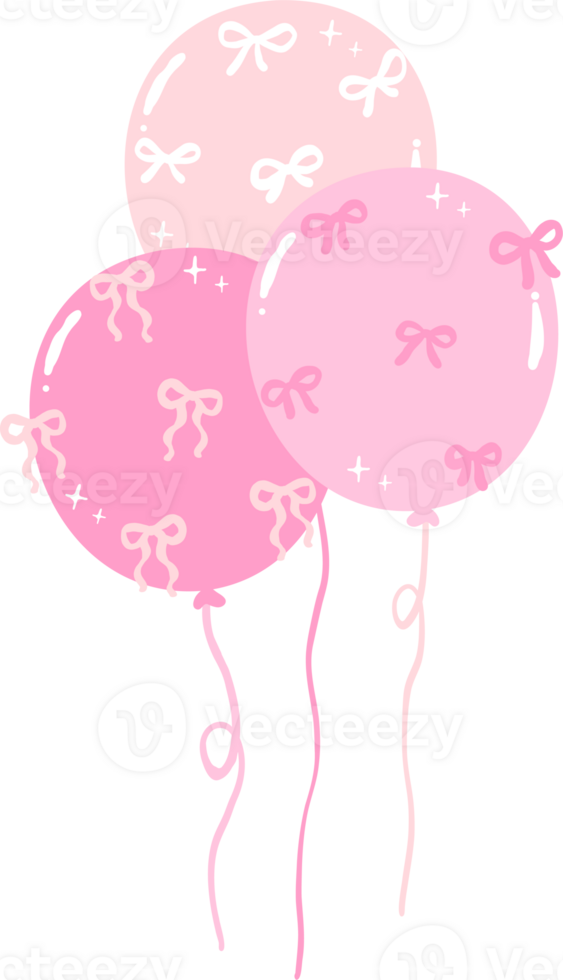 Coquette Balloons Bow Bouquet png