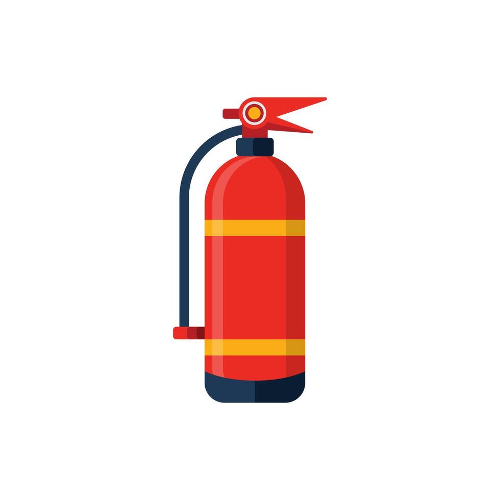 Fire extinguisher flat illustration on white background vector