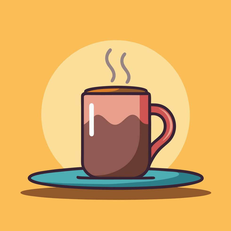 Cute Tea Cup with a Relaxing Feel vector