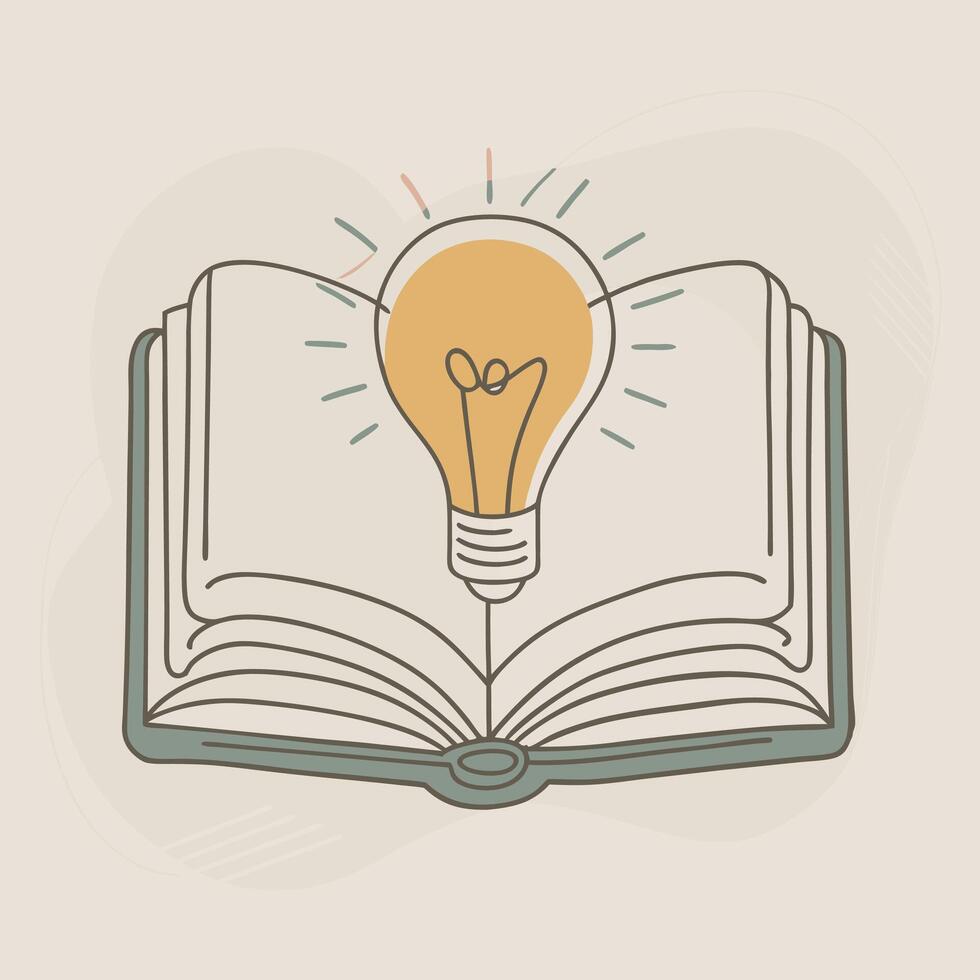 Simple and Modern Open Book Cartoon Icon vector