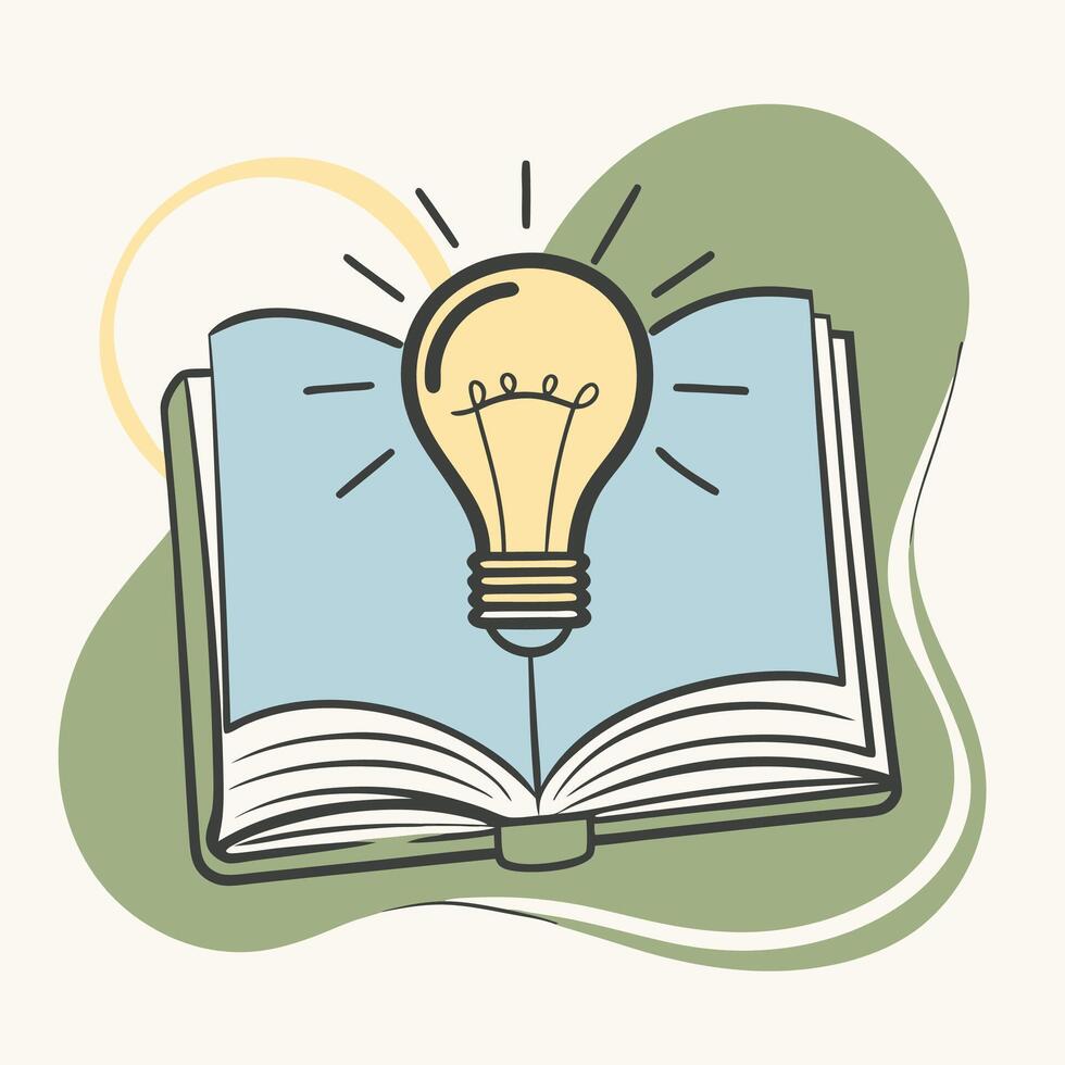 Open Book and Innovation Concept Design vector