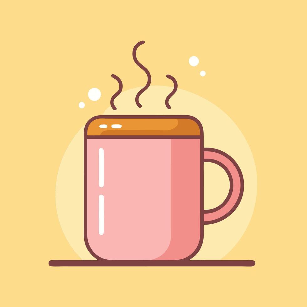 Fun Coffee Cup with a Cute Expression vector
