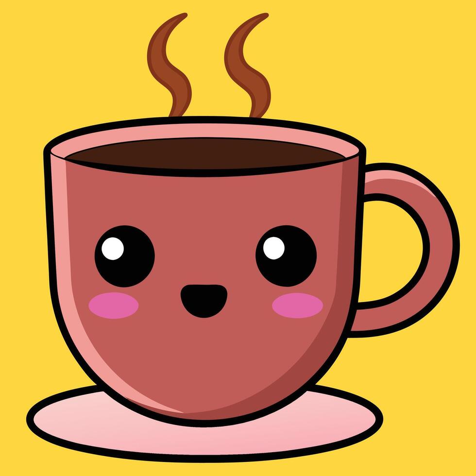 Fun and Quirky Coffee Cup Drawing vector