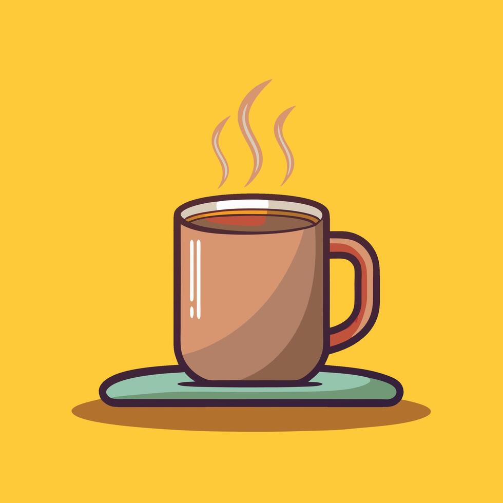Simple and Elegant Tea Mug Icon vector