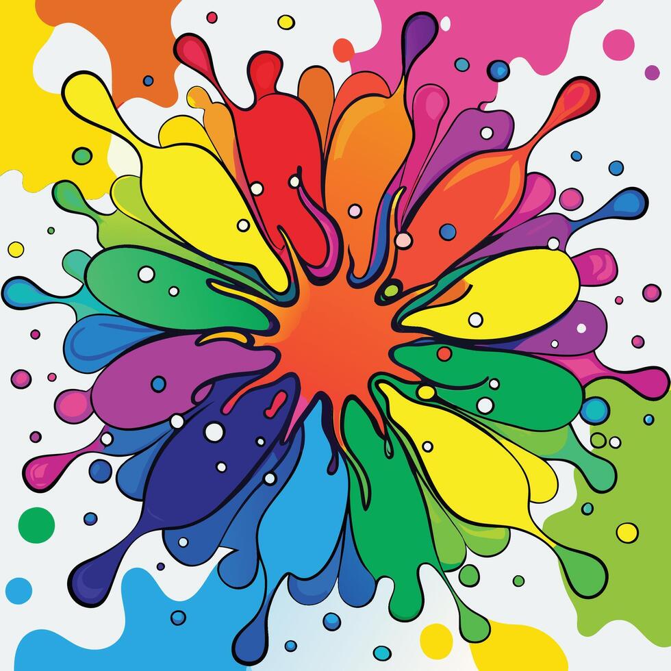 Festive Holi Powder Explosion Background Design vector