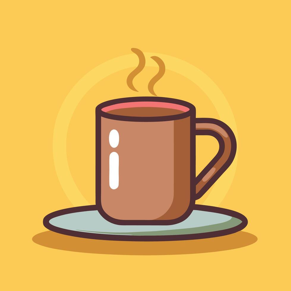 Coffee Shop Cup Illustration with a Trendy Look vector