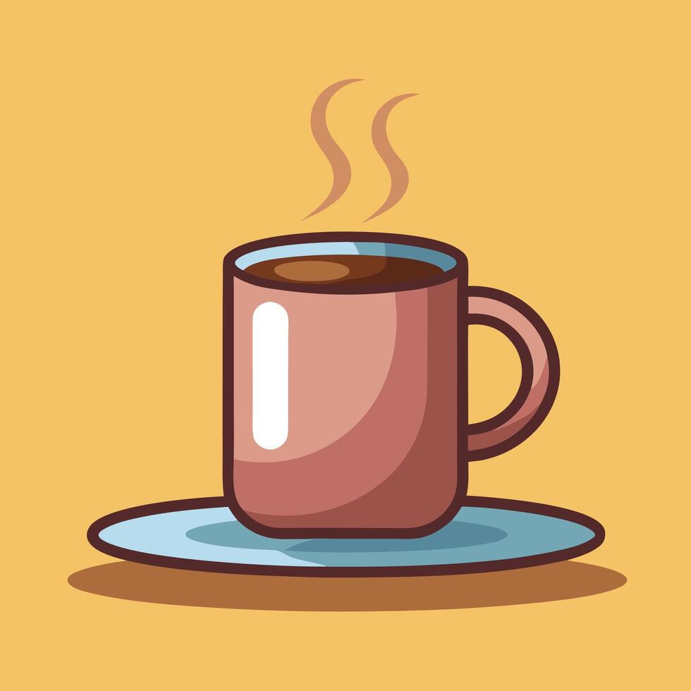 Modern Latte Cup with Minimalist Style vector