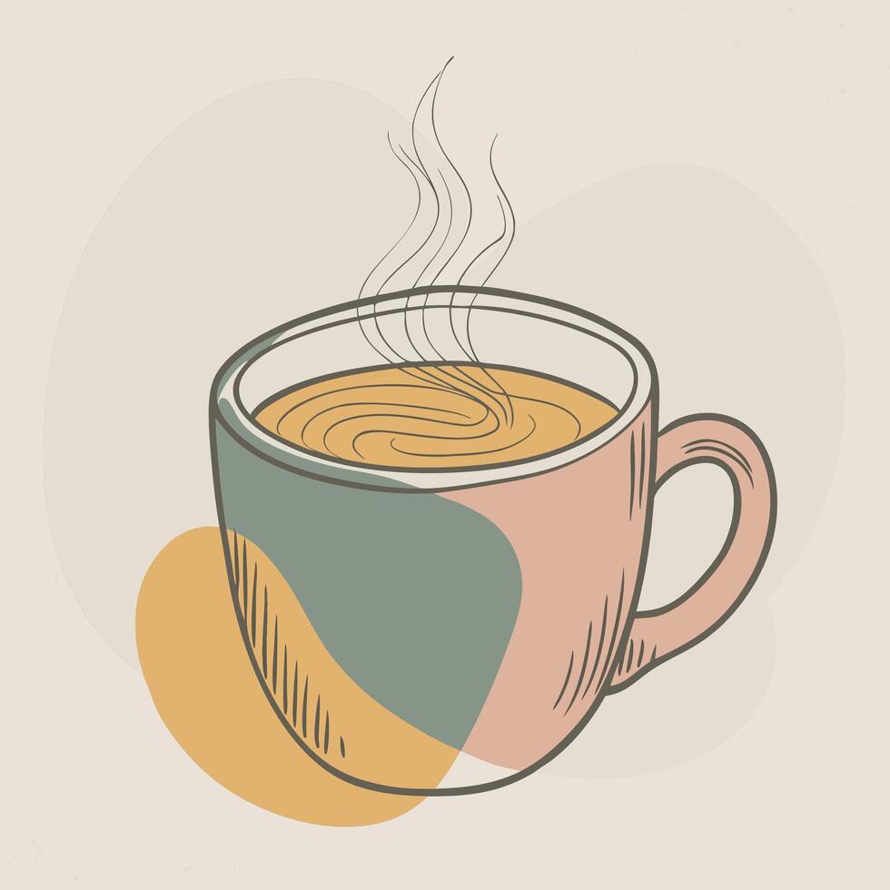 Hot Beverage Cup with Elegant Design vector