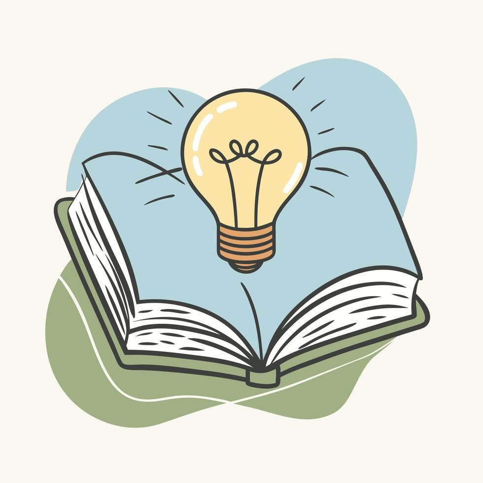Knowledge and Inspiration Open Book vector