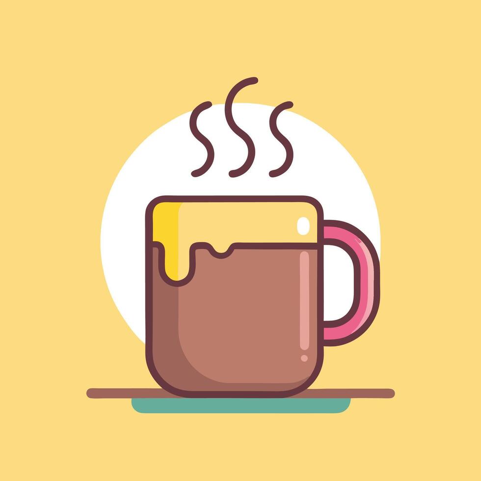 Steaming Coffee Cup with a Cozy Ambiance vector