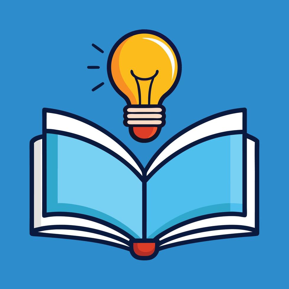 Study and Learning Concept Open Book vector