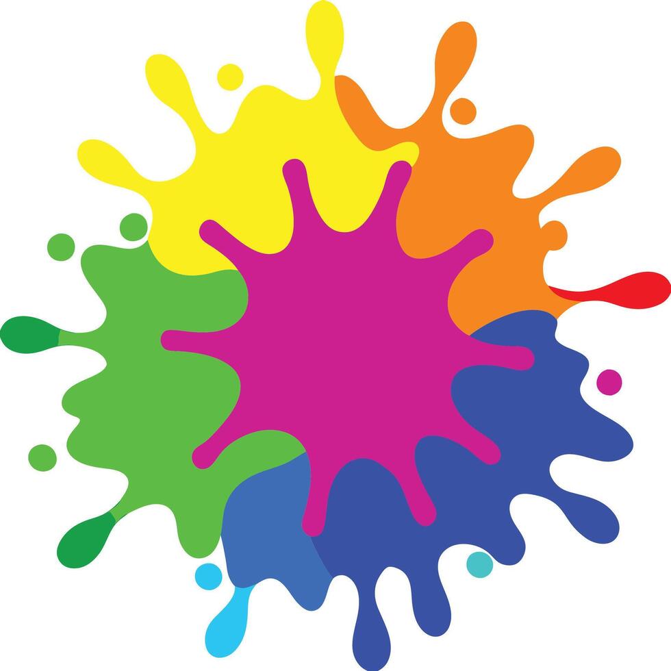 Abstract Holi Festival Colorful Paint Splash vector
