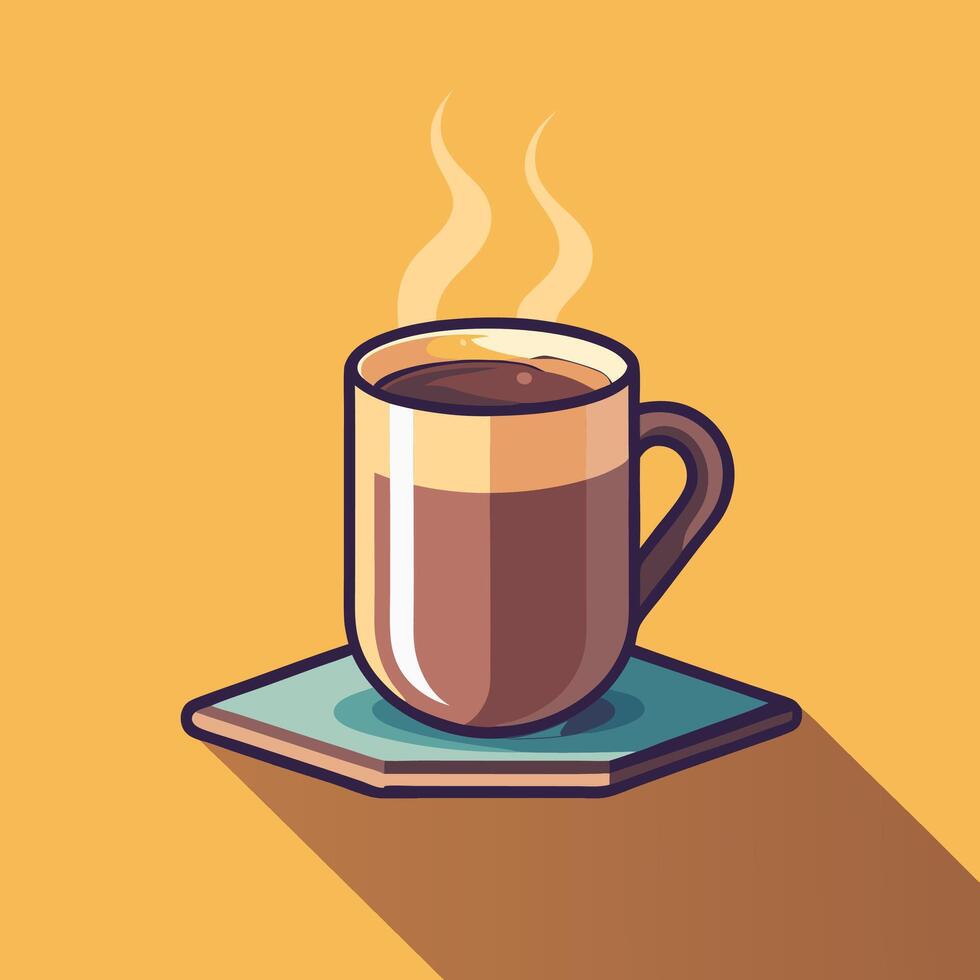 Happy Coffee Cup Character with a Playful Look vector