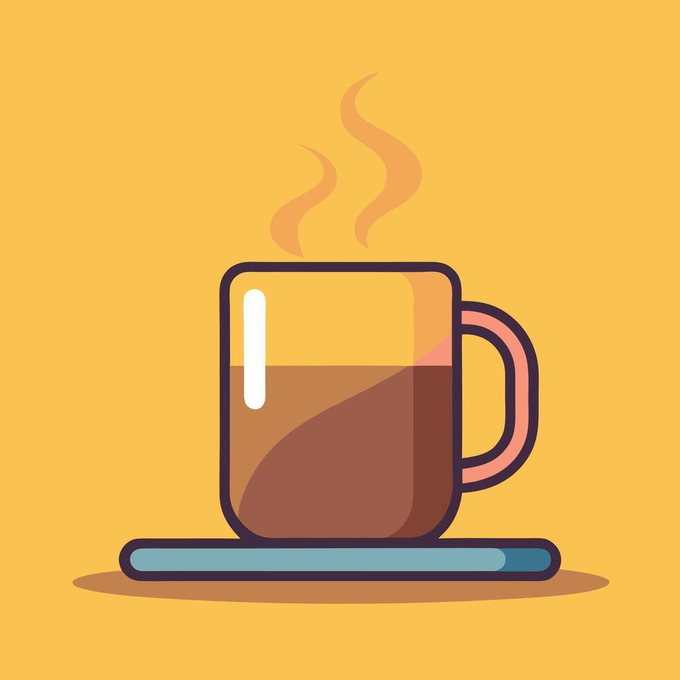 Minimalist Tea Cup Illustration for Cafes vector
