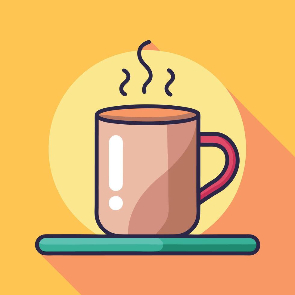 Adorable Cup of Tea on a Cozy Background vector