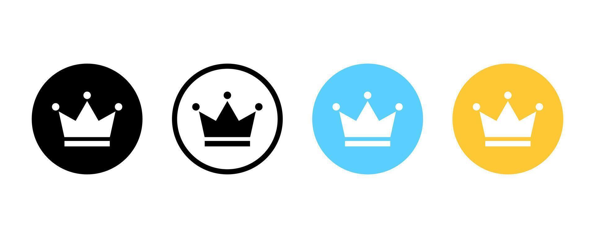 High quality sign symbol. Crown icon buttons. Vip customer badge. Royal, Premium membership icons. VIP badges icon. vector