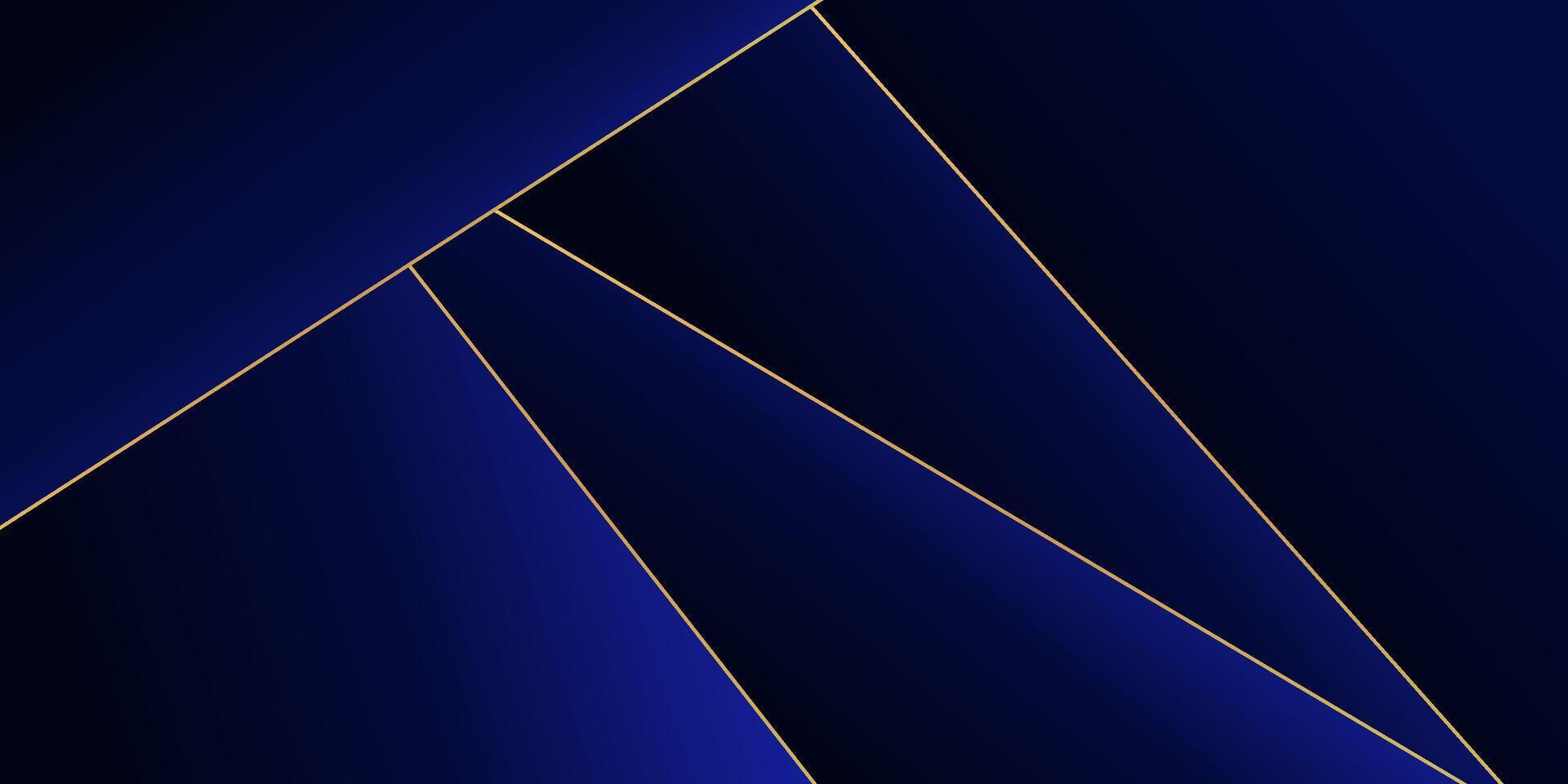 Modern premium blue background banner design with gold lines. Overlapping layers with paper effect on geometric textured background. eps10 vector