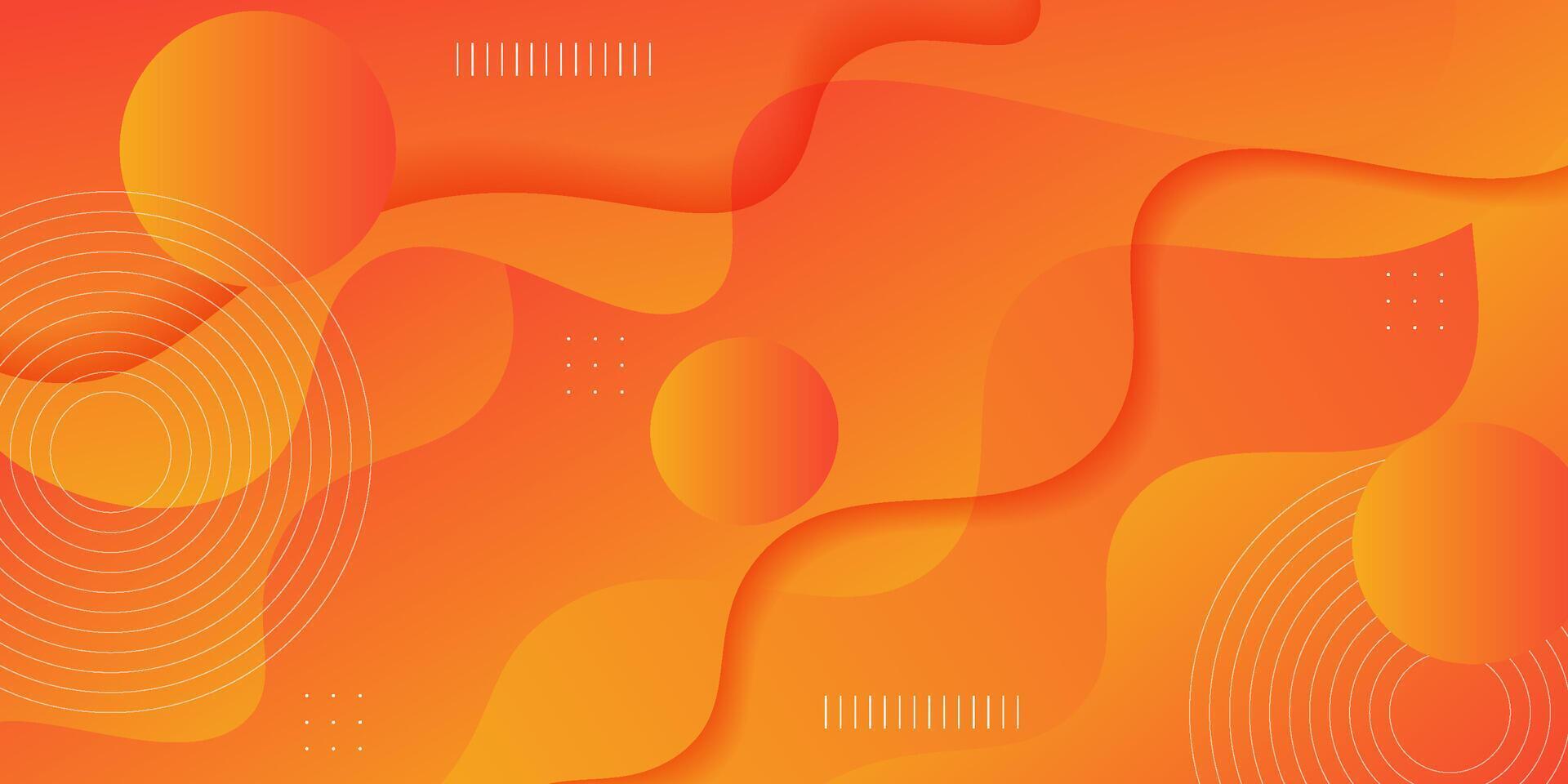 Abstract colorful orange gradient illustration background with simple wave pattern with 3D look. Dynamic and luxurious design. Eps10 vector