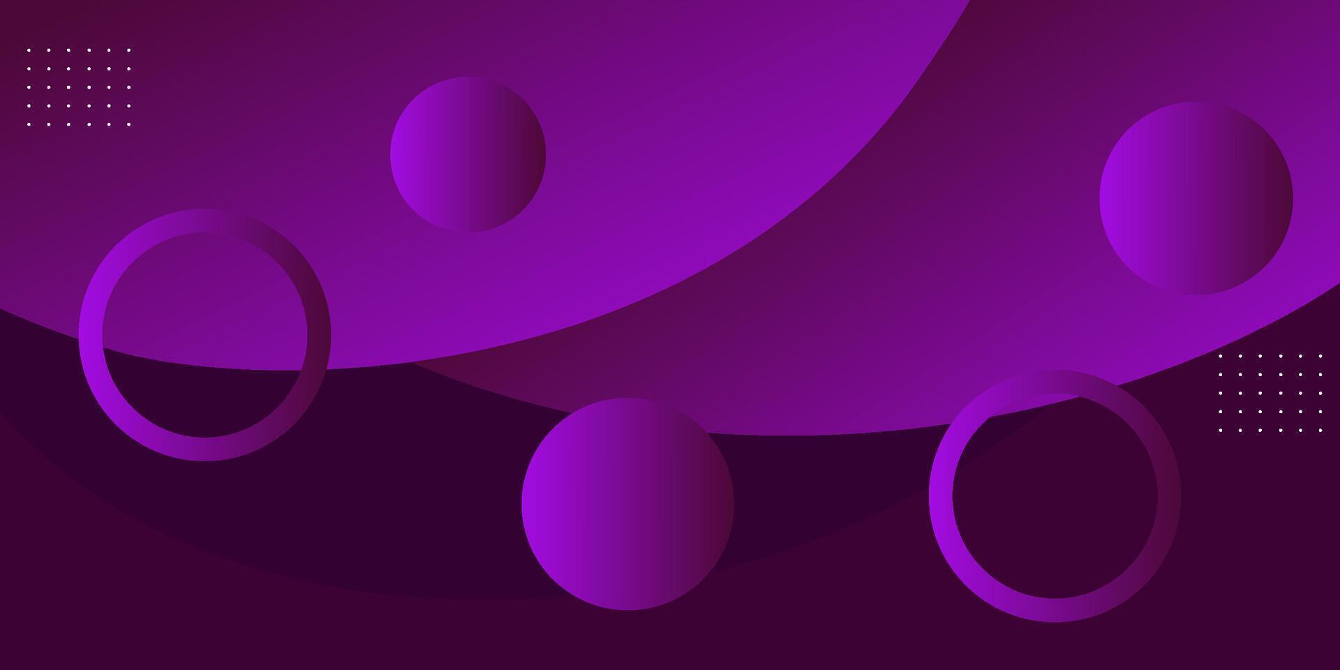 Modern purple geometric business banner design. Creative banner design with wave shape and lines as template. vector