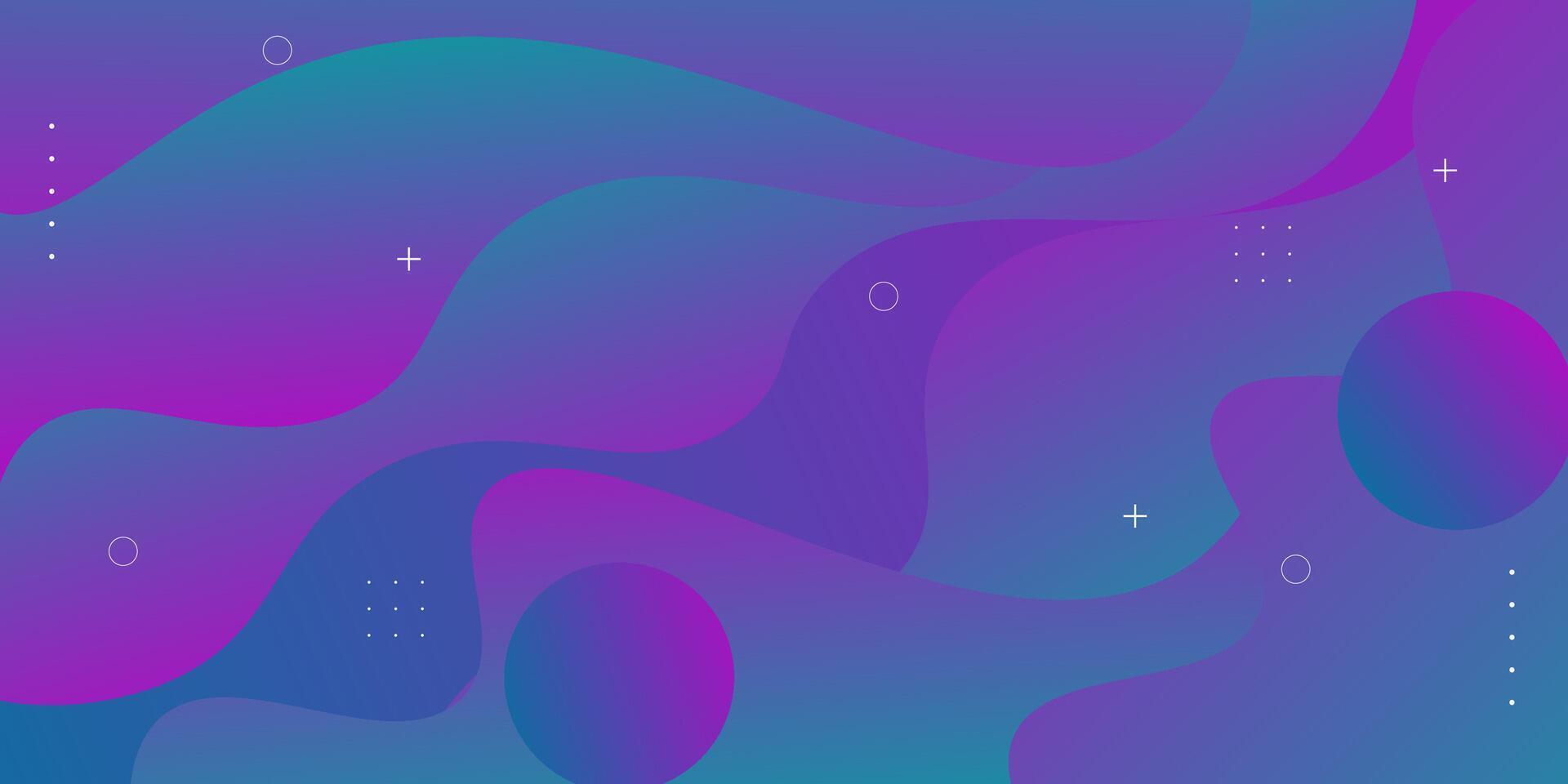 Minimal colorful geometric background with abstract waves in soft pink and blue colors on the background. Eps10 vector