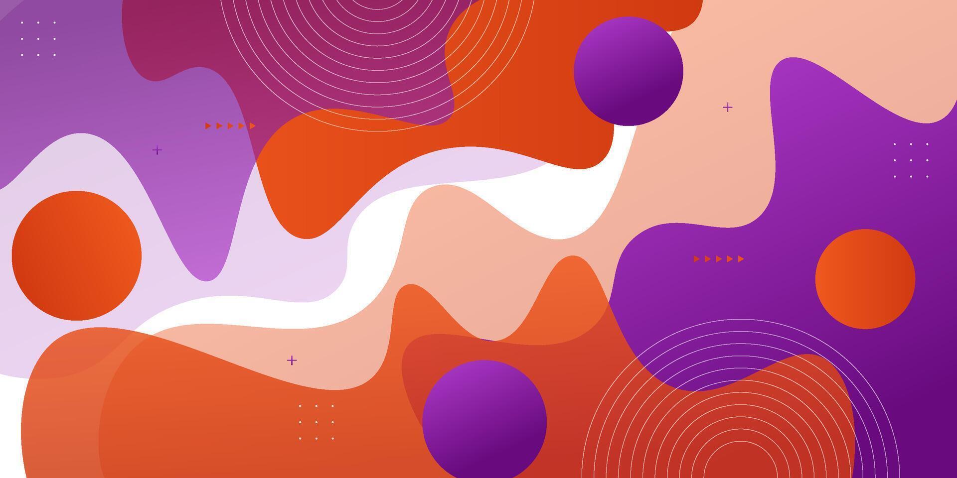Modern colorful liquid abstract background with orange and purple gradient on white background. Eps10 vector