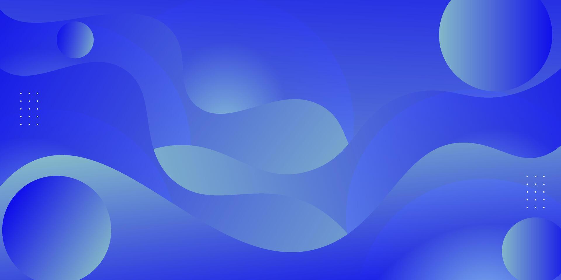Abstract blue gradient wave background with simple shape elements. Colorful blue design. Elegant concept vector