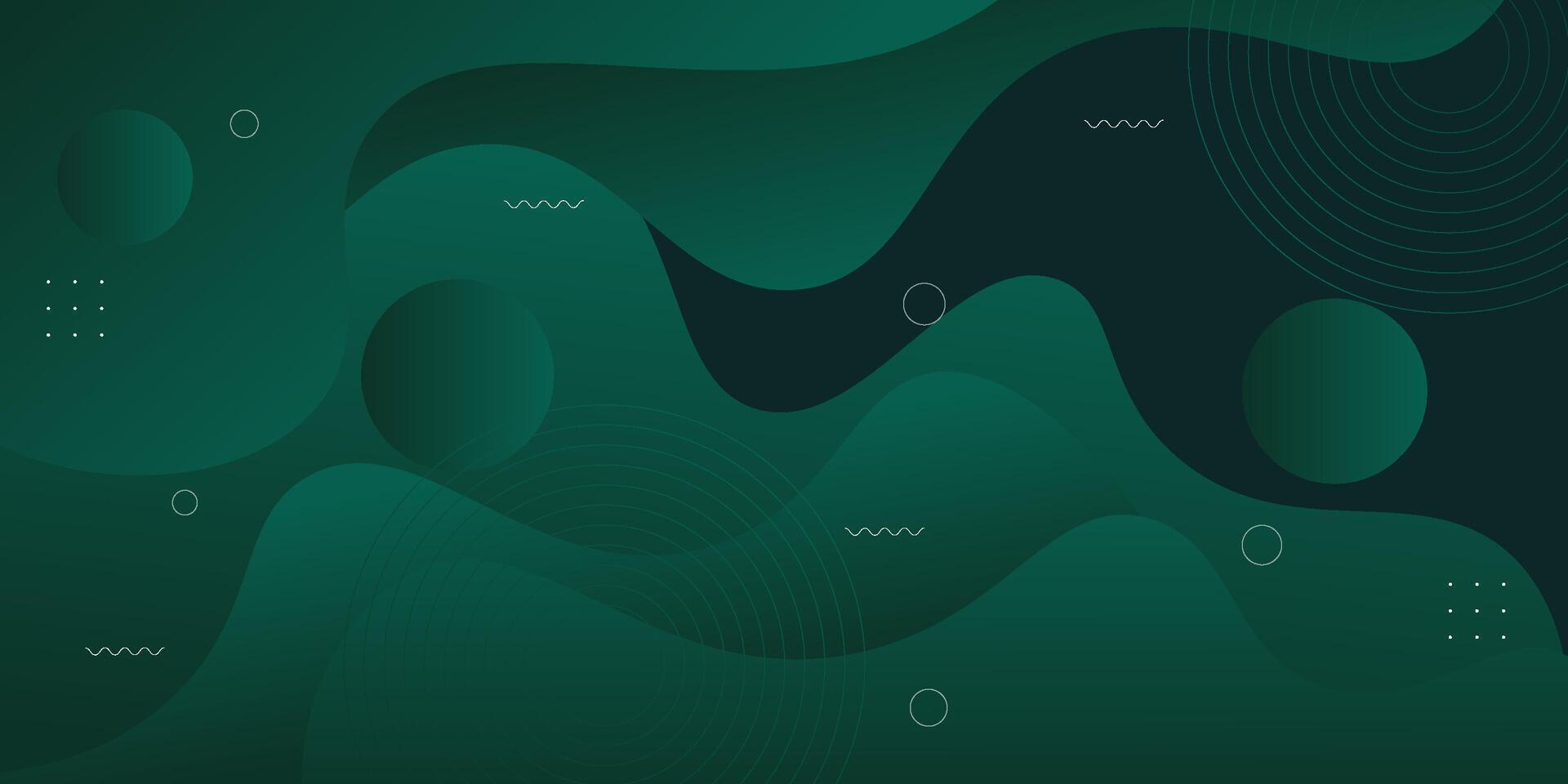 Abstract 3D wave art background design with green color for design. Eps10 vector