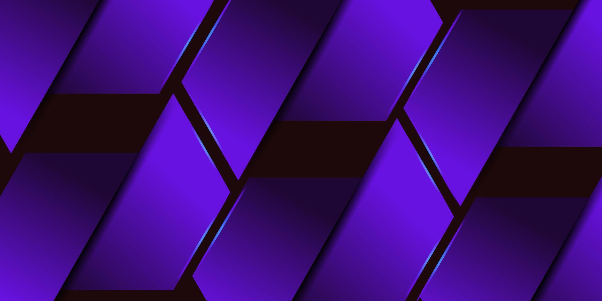 Abstract futuristic 3D background with dark purple background Cool light and shadow pattern. Eps10 vector
