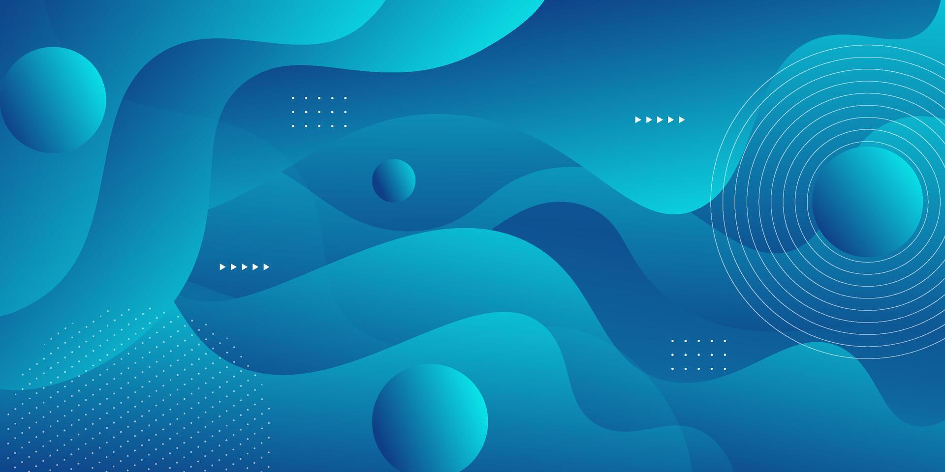 Modern blue dynamic wave pattern background design in 3D textured style with blue color. Eps10 vector