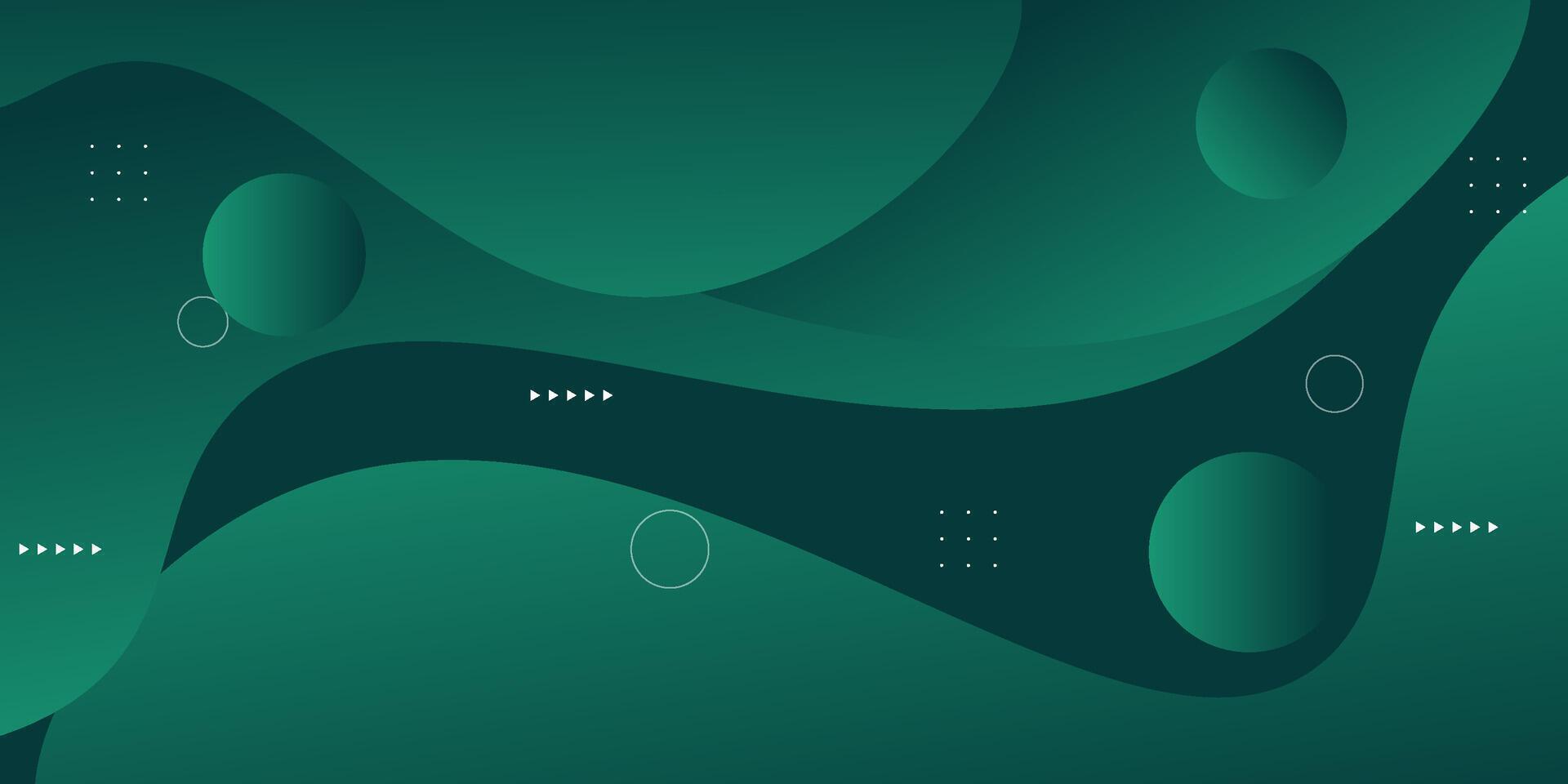 Abstract geometric background with dark green color design. Green wave pattern element. Eps10 vector