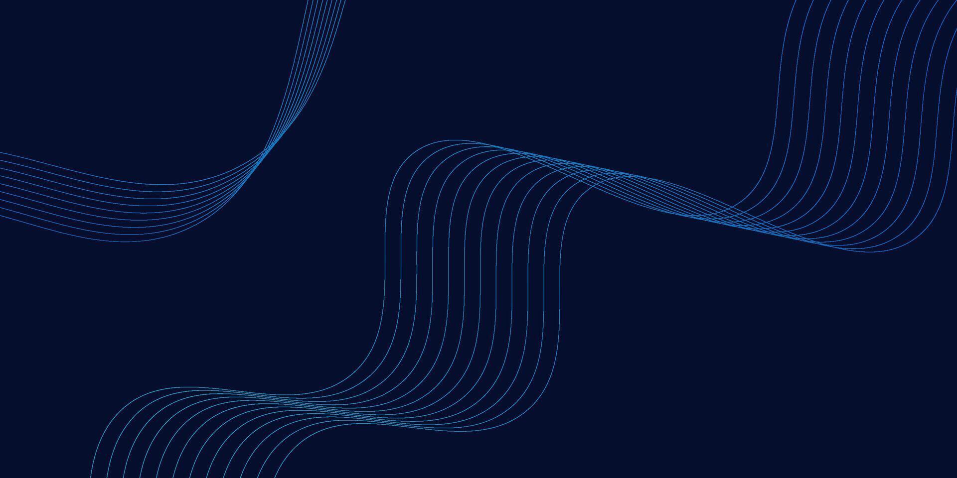 Dark blue background. Modern curved lines abstract presentation background. Luxury paper cut background vector