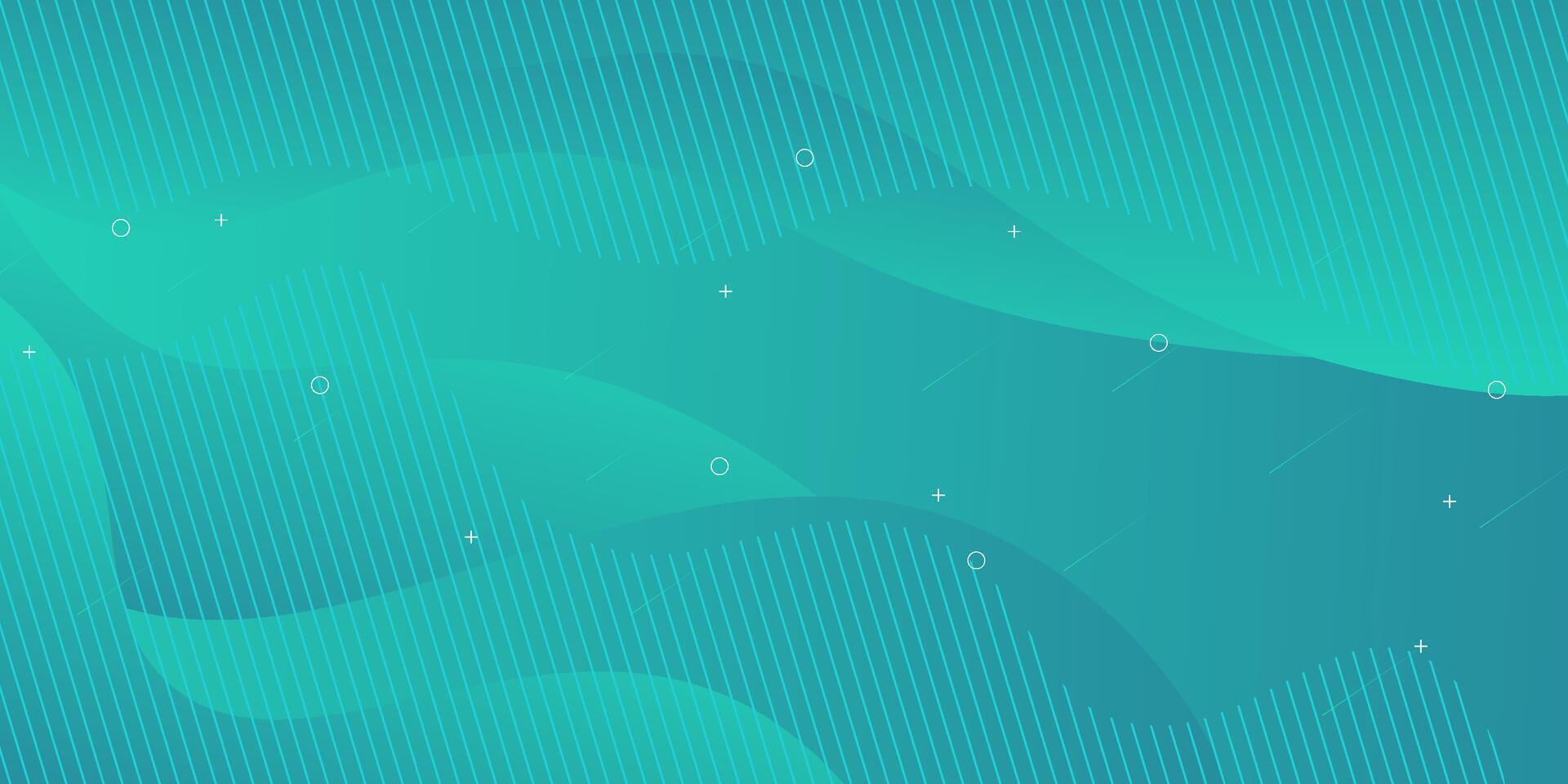 Abstract bright green and colorful geometric lines background. Simple color design with pattern. Fluid shapes composition. Eps10. vector