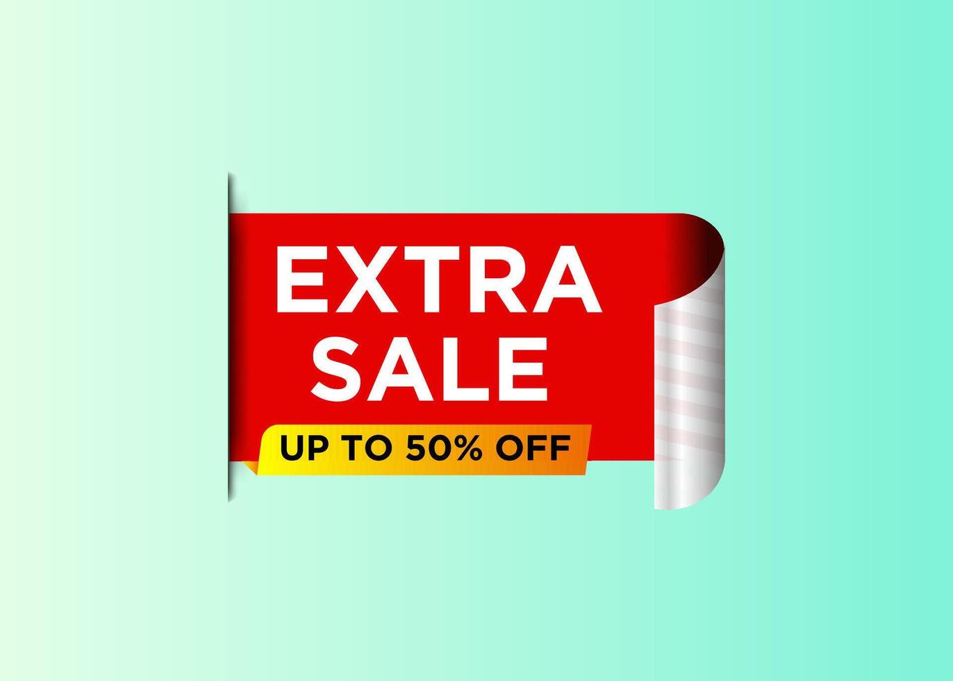 Extra sale label graphic design template vector