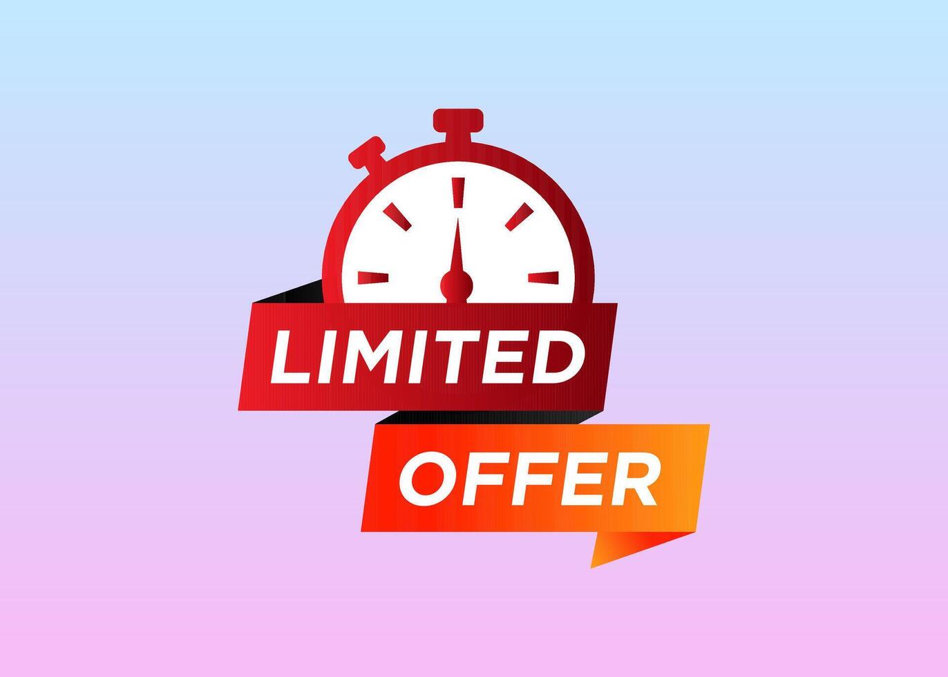 Label design related to limited offer vector