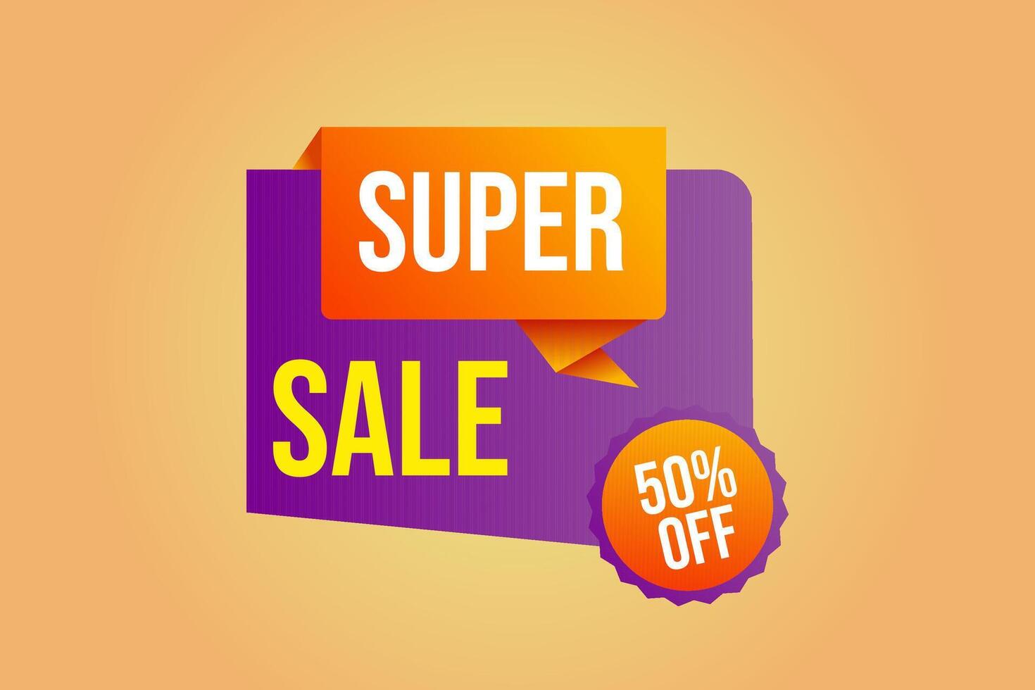 Trendy and stylist super sale label, design template vector
